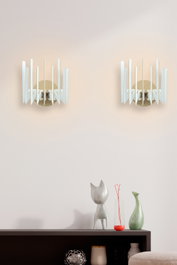 Opviq ZigZag Sconce Lámpara de pared Blanca (2 piezas)